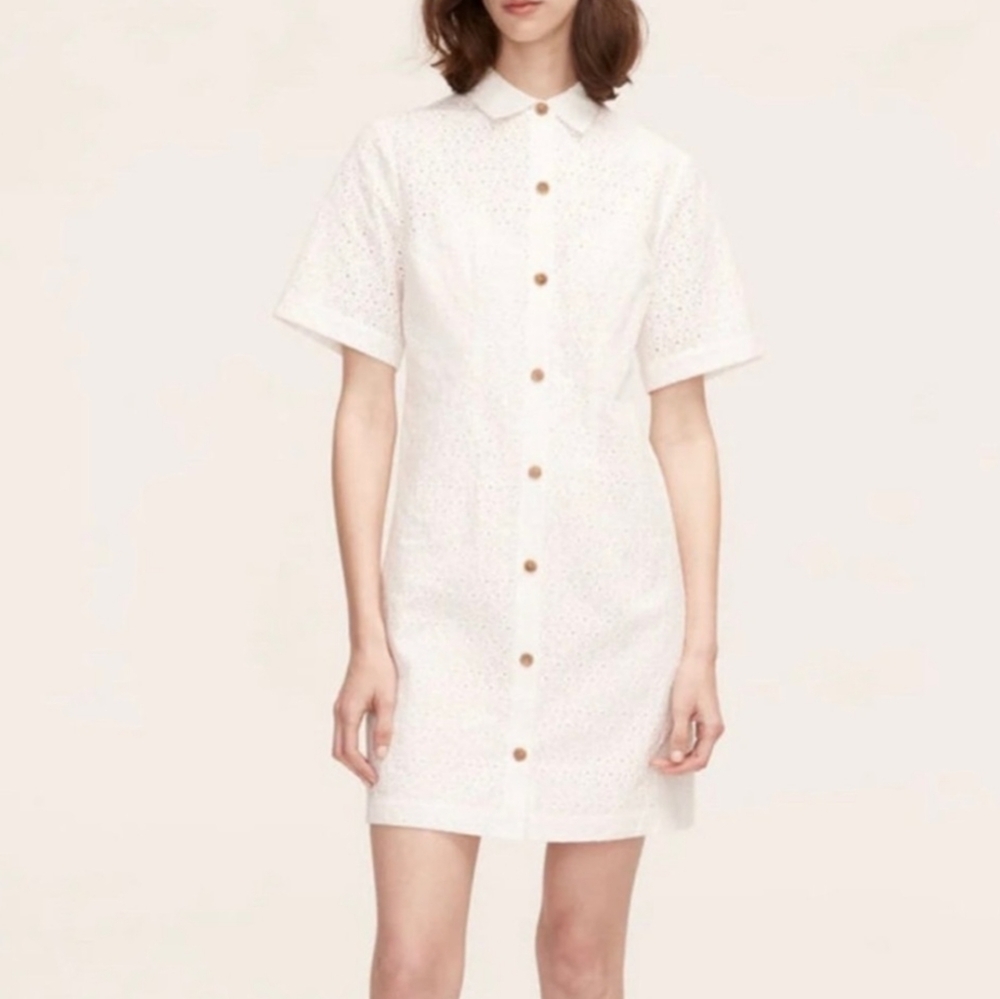 Rebecca Taylor Lea Eyelet Shirt Dress 00